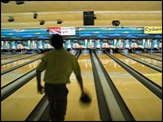 Enrique launches a bowling ball